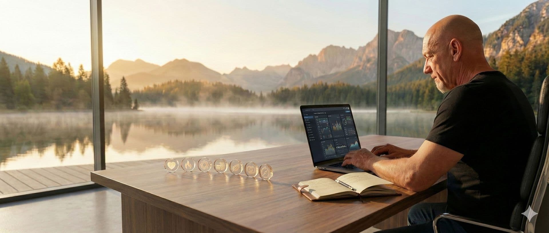 Modernes Büro - Cleaner Arbeitsplatz mit natürlichem Licht